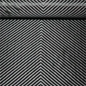 Chevron-pattern woven carbon fiber fabric close-up
