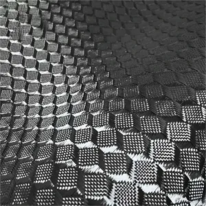 3k240gsm 3D jacquard carbon fiber cloth with three-dimensional space pattern