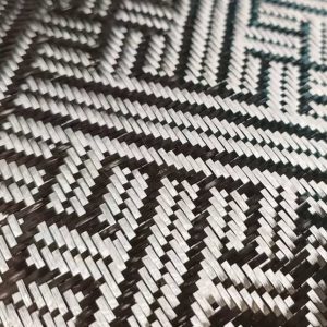 3K 240gsm Blocks Pattern Jacquard Carbon Fiber Fabric