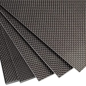 3K Carbon Fiber Laminate Plate Plain Weave Panel Sheet (Glossy Surface)