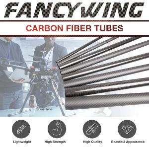 3K 500mm (19.6 inches) Carbon Fiber Tubes Matte Surface 5 3K 500mm (19.6 inches) Carbon Fiber Tubes Matte Surface