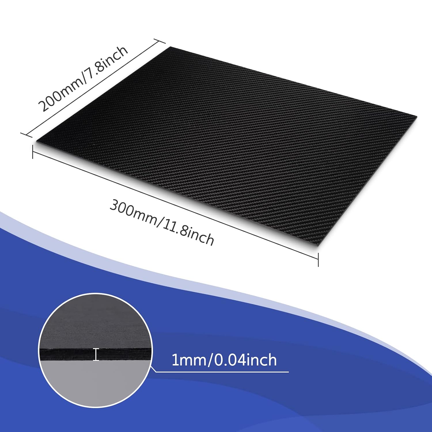 71yLrPxuvBL._SL1500.jpg 3K Twill Matte Carbon Fiber Sheets Plate