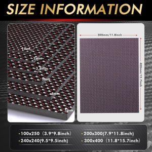 3K 1mm Thickness Colours Metallic Carbon Fibre Sheets
