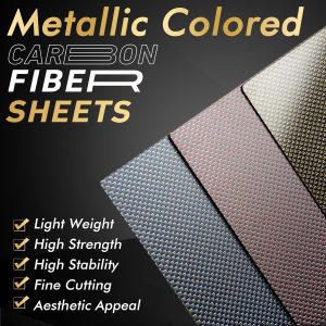 3K 1mm Thickness Colours Metallic Carbon Fibre Sheets