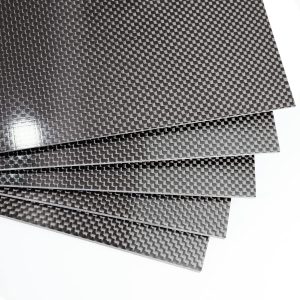 3K Carbon Fiber Laminate Plate Plain Weave Panel Sheet (Glossy Surface)