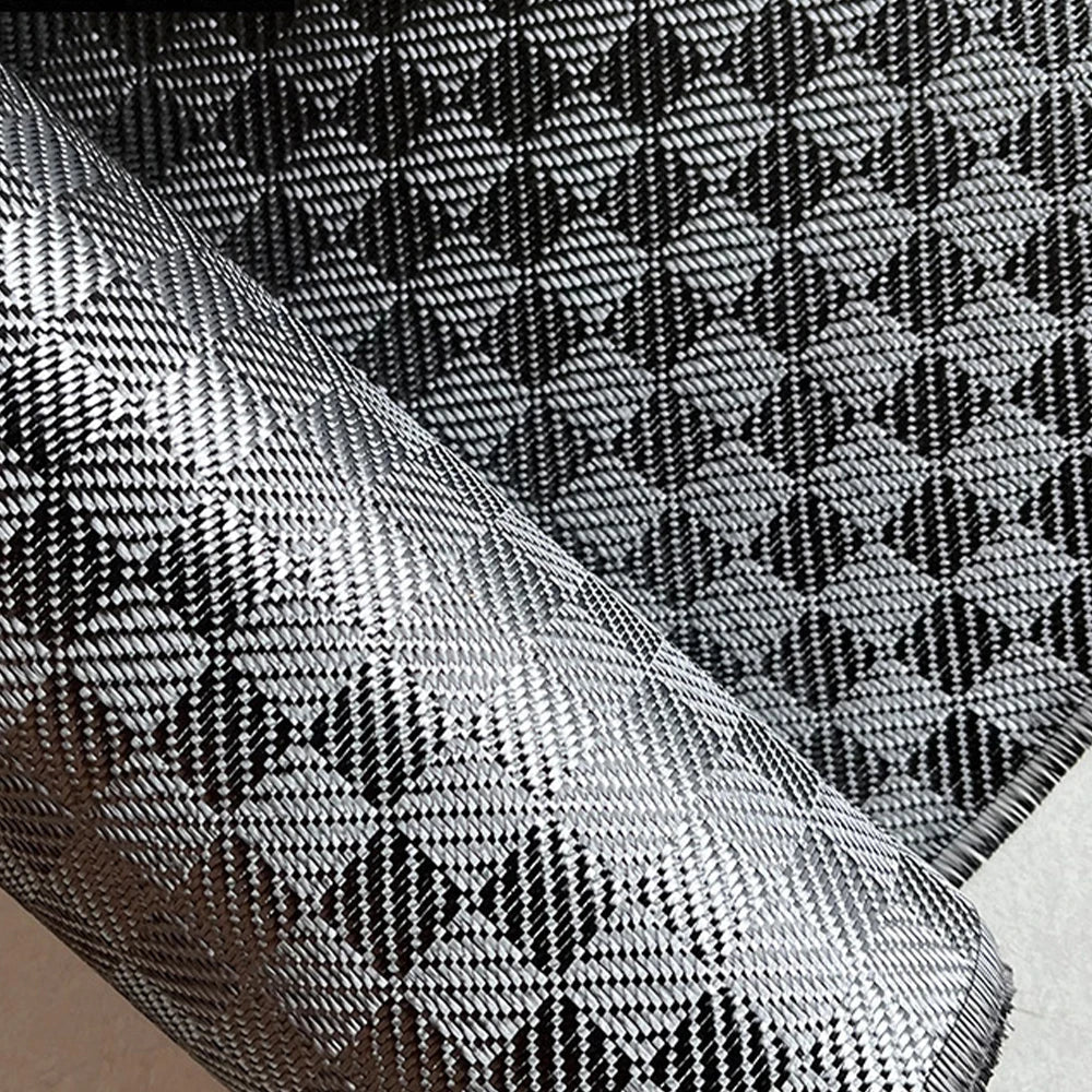 H21a9be5e2b2948dea8cf63f0bfe4b89fx.jpg 3k 280g Square pattern Carbon Fiber Jacquard Plaid Fabric