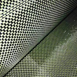 Yellow 工-shaped Hybrid Aramid Carbon Fiber Hybrid Fabric