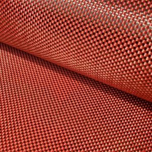 Red Hybrid Aramid Carbon Fiber Hybrid Fabric