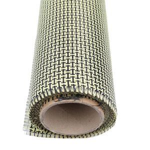 Yellow 工-shaped Hybrid Aramid Carbon Fiber Hybrid Fabric