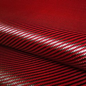 Red Hybrid Aramid Carbon Fiber Hybrid Fabric