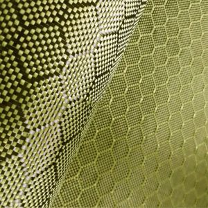 3k 240g Yellow Honeycomb Hexagon Carbon Fiber and Aramid Woven