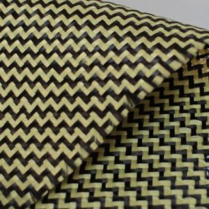 Yellow W-shaped Hybrid Aramid Carbon Fiber Hybrid Fabric