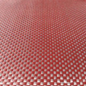 Red Hybrid Aramid Carbon Fiber Hybrid Fabric