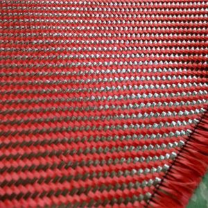 Red Hybrid Aramid Carbon Fiber Hybrid Fabric