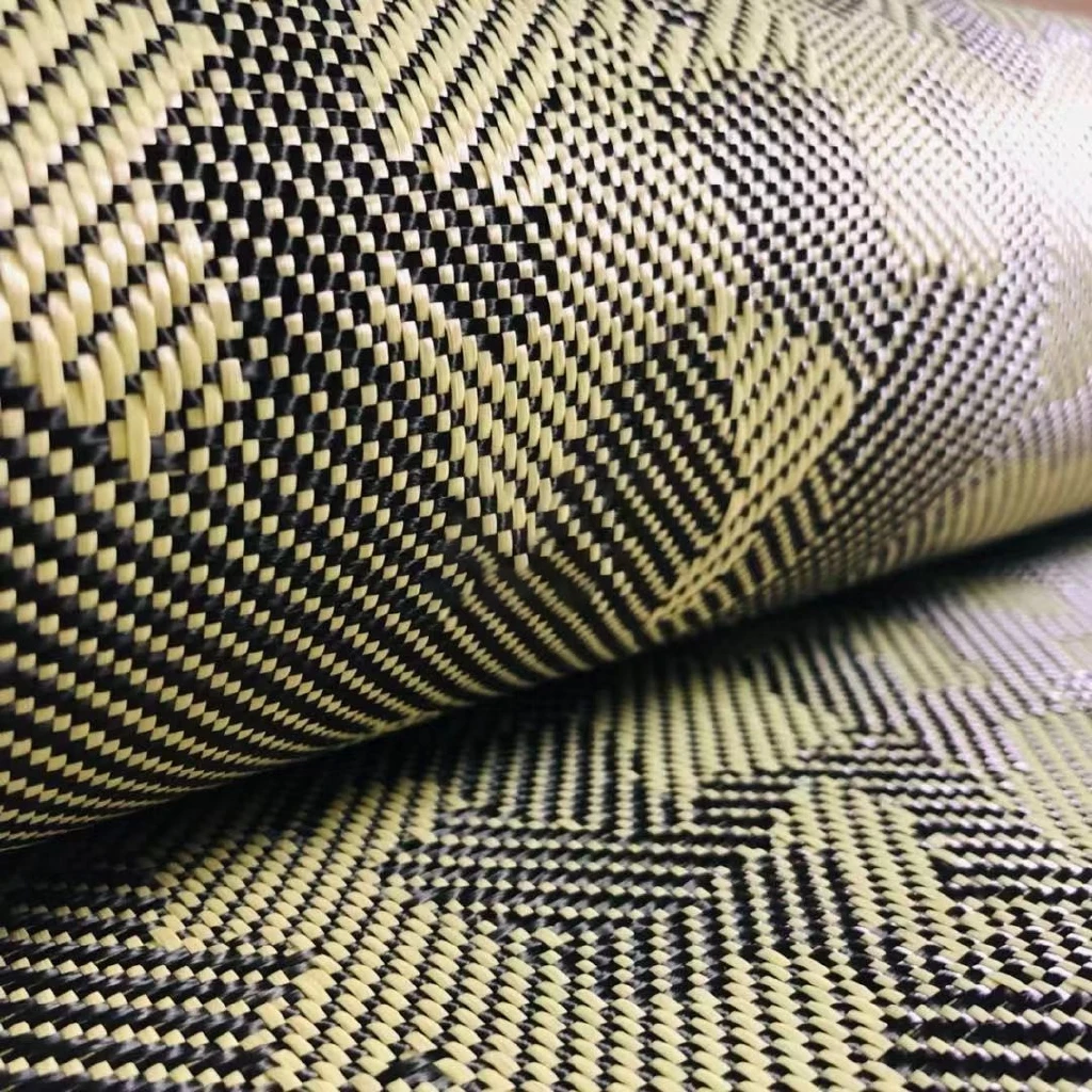 Scbea1e4e141d4b2eae3a3525006ec6118.webp 3K 240gsm Camouflage pattern Carbon Kevlar fiber blended fabric