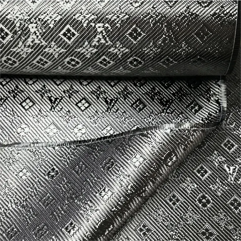 4 3k240gsm Luxury Geometric Print LV Carbon Fiber Fabrics