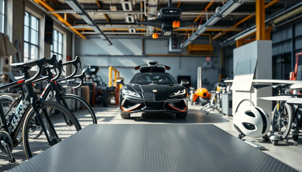 Carbon fiber applications in automotive and cycling equipment