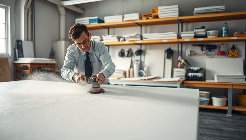surface preparation for fiberglass